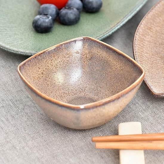 Moa Kiln Chanadake Chanade Kakusuke Small Attachment, brown type, Western tableware, small bowl, petit bowl, made in Japan, Minoyaki, cafe style, stylish, modern