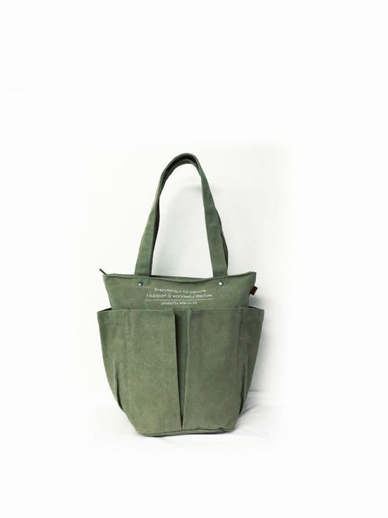 Canvas 10-Pocket Tote