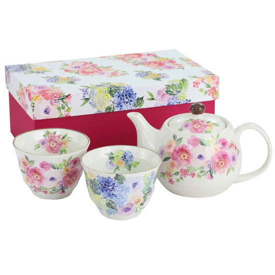 Flower Tone Pair Pot Tea Set (03937)