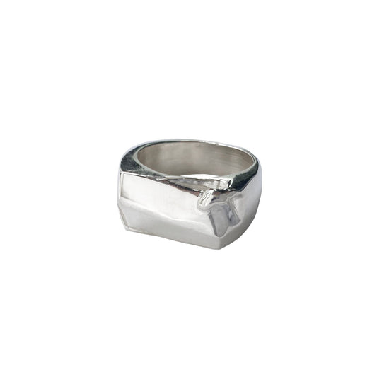 Silver925 Asymmetric Signet Ring