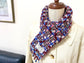 Handwoven tweed scarf | thin ♭62 [made with apparel leftover yarn]