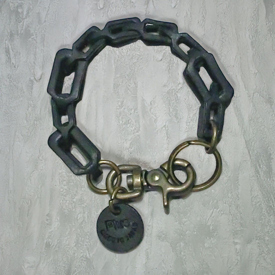 Mixed Chain Bracelet Plus Leather