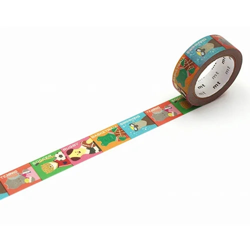 mt Masking Tape ex – Animals × Sports, 15mm×7m