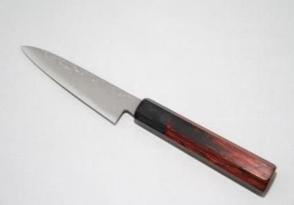 Towa Hachikaku (Hammered Specification) Petit Knife 13cm Red