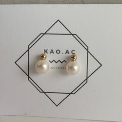 Small Small Pierced earrings [14kgfpetit perlPierced earrings] pearl gold small simple gold