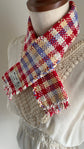 100% Organic cotton handwoven scarf _ TOWN / red ♭125