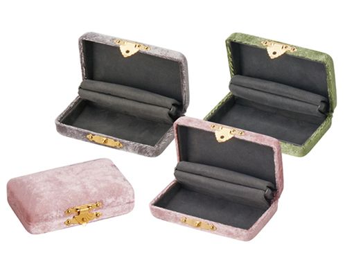 Accessory Case S Size Crushed Velour Fabric Gift Box, Pack of 12 AR-J104CV