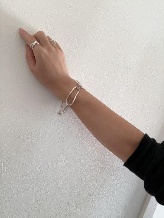 [silver950 bone bracelet ]silver bracelet bangle, gift, reward. Volume