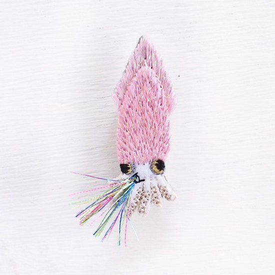 [Old] Pokeface squid batch pink brooch