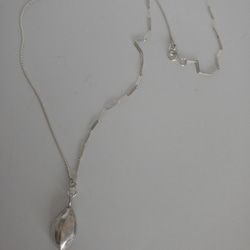 silver950] lemon long necklace silver necklace long pendant chain one of a kind