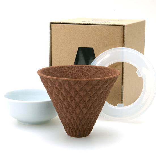 Hasamiyaki Ceramic Coffee Filter Brown (for 3~4 cups)