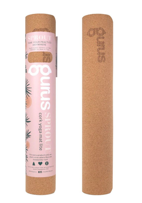 gurus Premium Cork Yoga Mat: LITE Lite