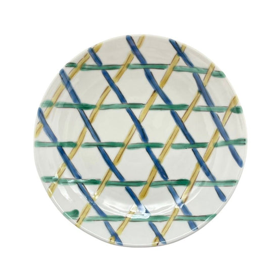 [Eisyou] Blue handled plate with kagome design