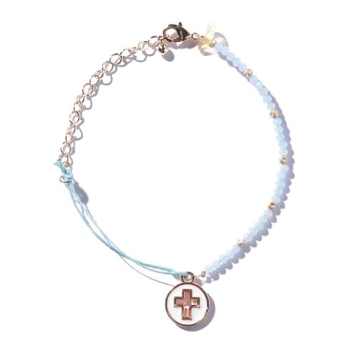 Tayi bracelet "heavenly euphoria" white cross & angelite