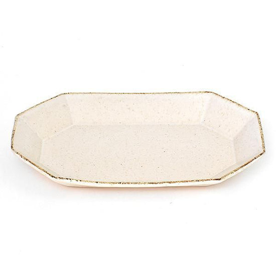 Angle Pasta Bowl White White Type Western Tableware Deformed Plate Made in Japan Minoyaki Cafe Style Stylish Modern