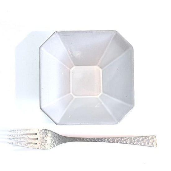 Depre White Octagonal Bowl, white type, Western tableware, small bowl, made in Japan, Minoyaki, café style, stylish, modern