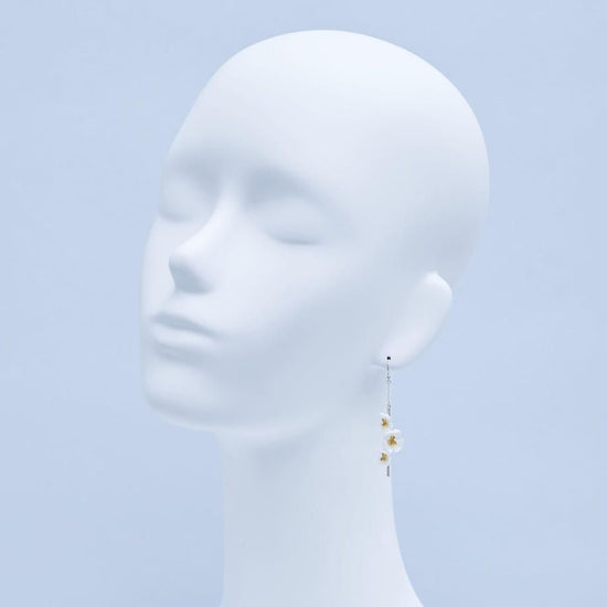 Pierced Earrings in Nemesia and Bar