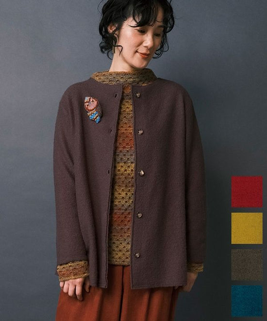 poca poca frizzy wool cardigan 24W454