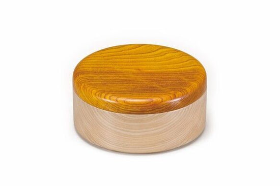 Colorful BOX Lid Yellow/Body Shine SJ-0113. This wooden box is ideal for serving food in lunch boxes.