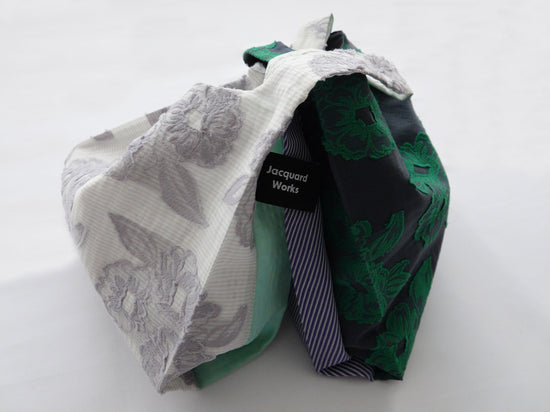 TWINS Bag <S> [Gray Flower × Ice Green]