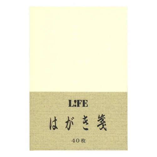 LIFE Postcard Writing Pad – Plain, Cream