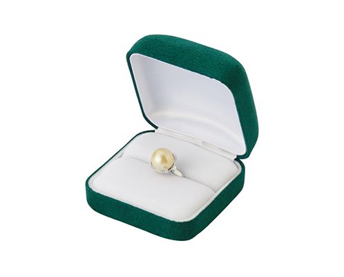 Case for rings, green suede fabric, JADE series, 12 pieces, AR-RL26SR