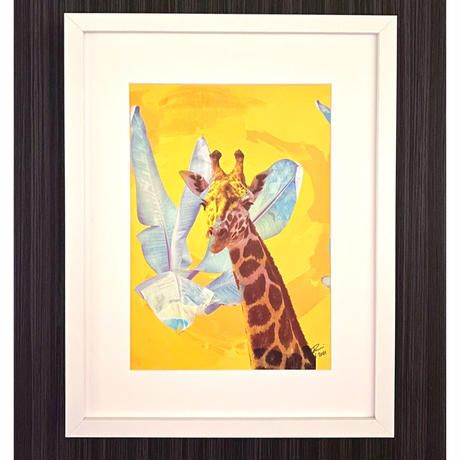 Wild African Art Print (Framed) Radiant Giraffe