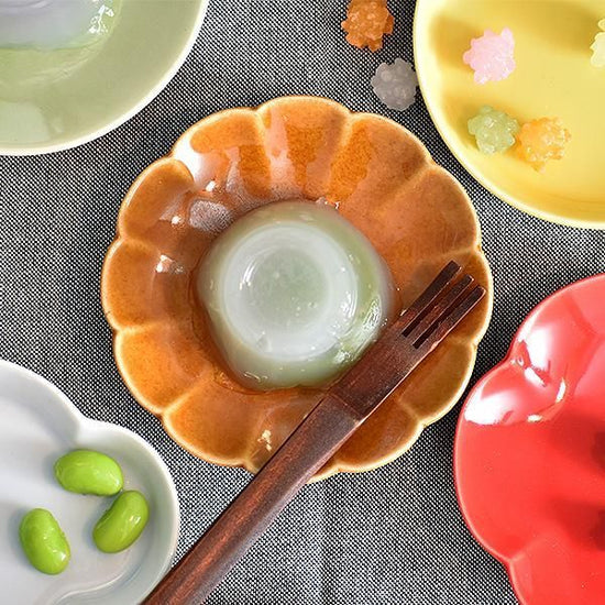 Brown Round Rinka Small Dish, Japanese Tableware, Shokado, Made in Japan, Minoyaki, Stylish, Modern