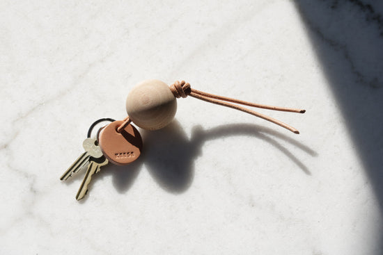 Leather Key Ring｜Wooden Ball