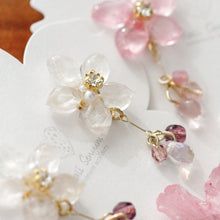 Someiyoshino Sakura Earrings with Petal and Bead Bouquet No.2 