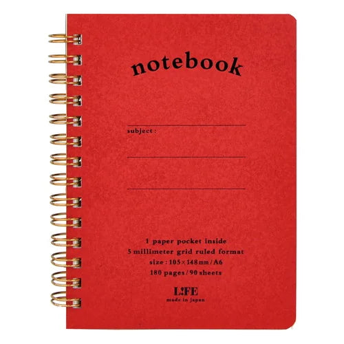 LIFE Pocket Notebook – A6, Red