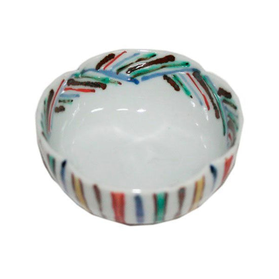 [Eisyou] Cup with five-colored flowers in the design of "Tokusa" (five-colored bamboo)