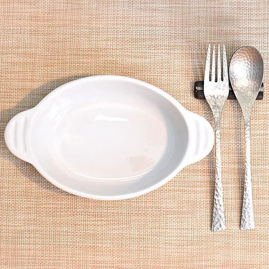 White Gratin L White type Western Tableware, Ovenware, Gratin, Oven OK, Made in Japan, Minoyaki Gratin Dish