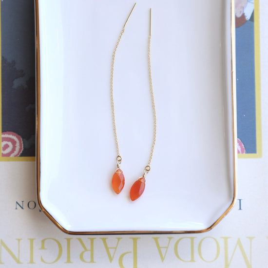 Carnelian marquise cut american pierce