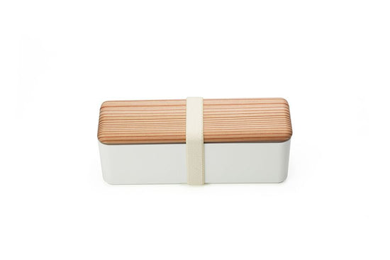 BENTO STORE Bento Box with Wooden Lid, Slim, Ancient Cedar 400ml