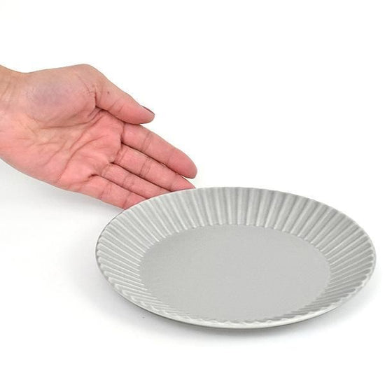 Sala Stripe Plate Japanese Tableware, Fruit Dish, Tori-Dish, Minoyaki, Made in Japan