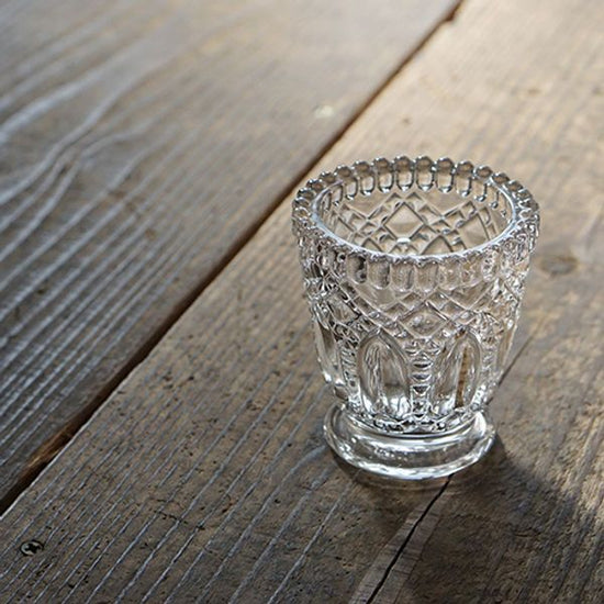 22157 Embossed glass cup