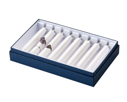 Ring Storage Box with 8 Ring Sticks, Case for Ring Stock AR-581