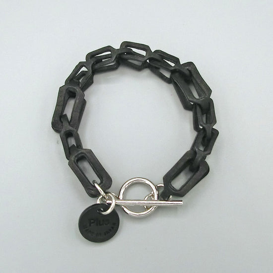 Mixed Chain Bracelet Mantel Plus Leather