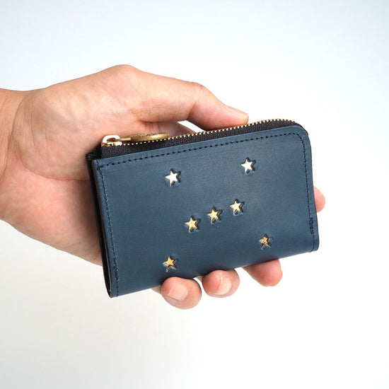 L-Shape Zipper Fragment Case (ORION Night Blue)Pass Card Mini Wallet