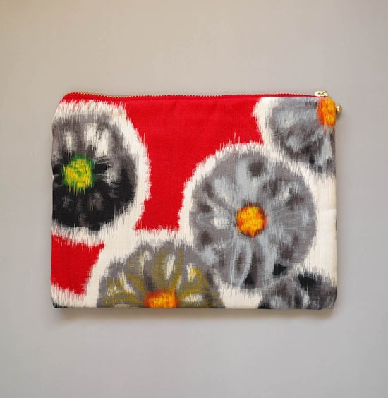 Quilted Pouch Summer Flowers