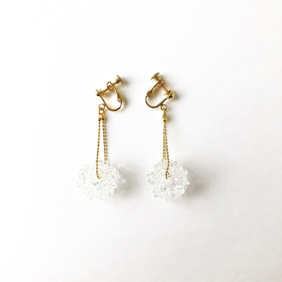 Crystal Loop Clip-on earrings Gold / Rhodium