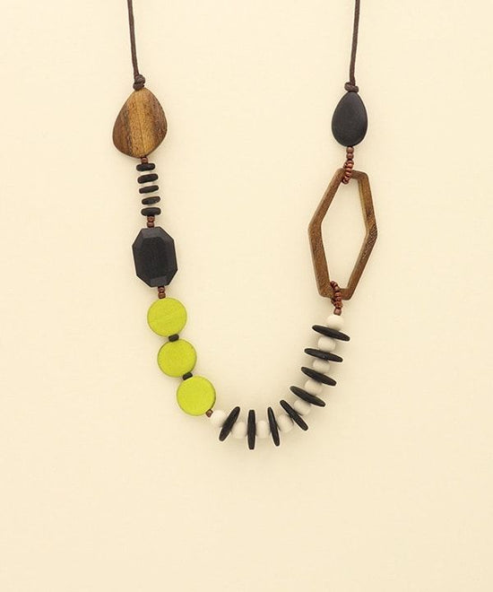 Wood Mix Necklace A24WPN046MX