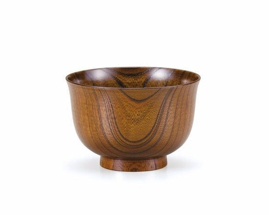 Zelkova 3.7 Feather Warped Soup Bowl, Brown Sliding SO-0475