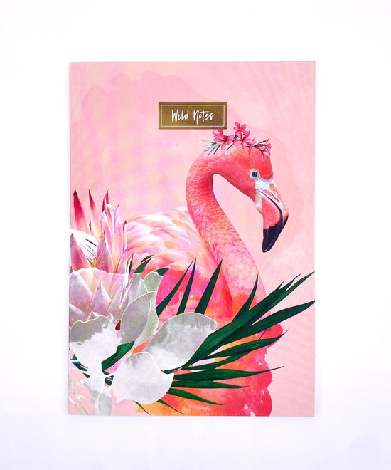 Wild Notebook (ruled) Floral Flamingo