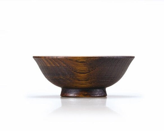 Chestnut 3.5 Sake Cup SX-0444 This distinctive sake cup is wheel-thrown from raw chestnut wood.
