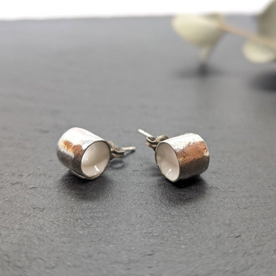 roll cake* 1 pair - Cute Pierced earrings (Silver Pierced earrings)