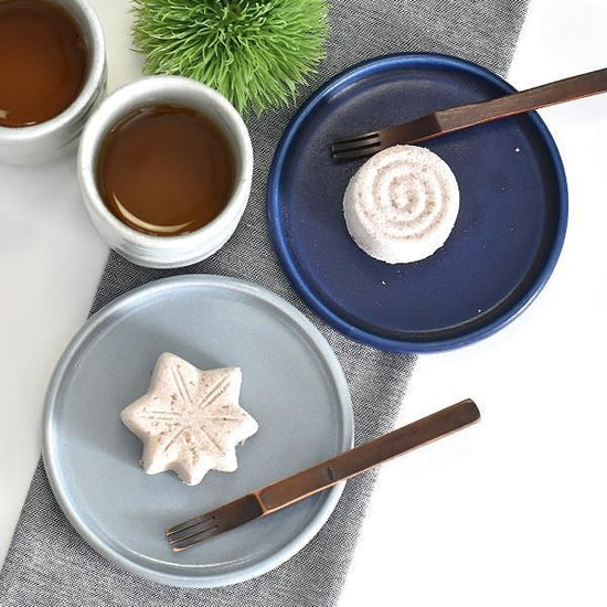 Navy Flat 12cm Round Plate, Blue Color Western Tableware, Round Plate, Made in Japan, Minoyaki, Stylish, Modern