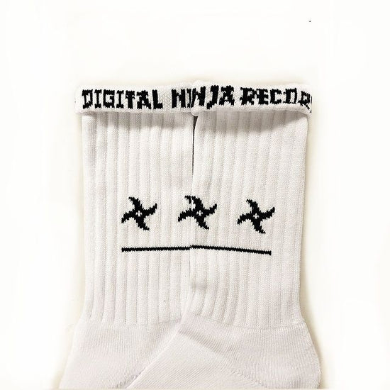 Shuriken -white-" Socks (limited edition by DIGITAL NINJA)