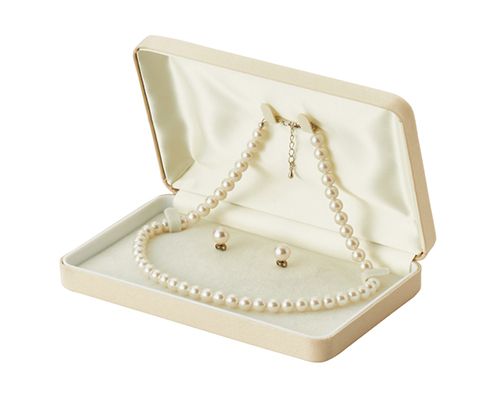 Case for 2 or 3 pearl necklaces, classic style, PLAIN series, 6 pieces, AR-NY700CK